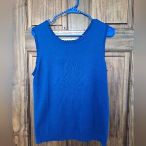 Pendleton Silk Royal Blue Knit Top Medium